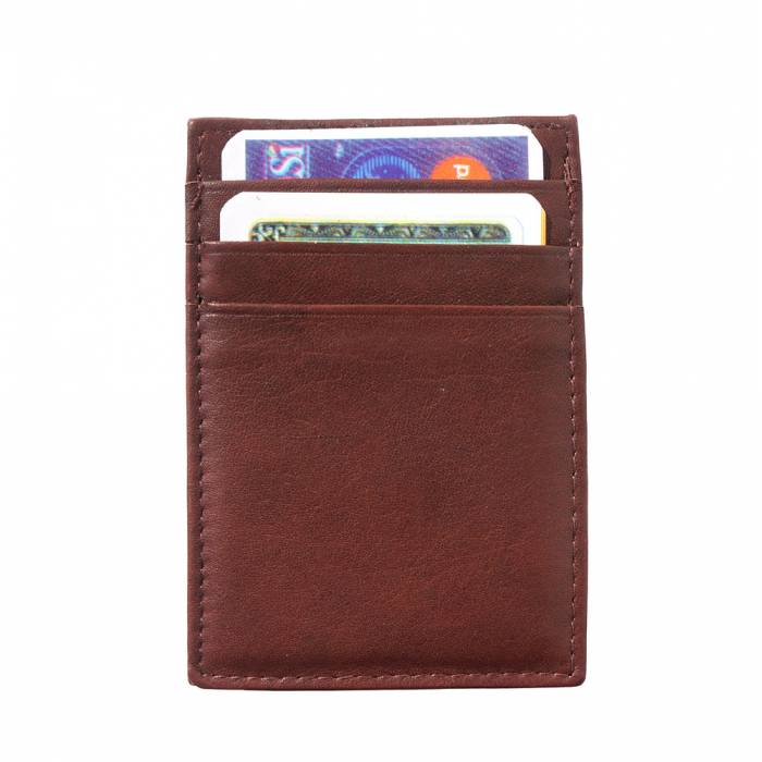 Luigi Leather Card Holder & Money Clip, Delivered to Your Door from Italy