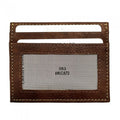 Minimalist Leather Card Holder with Window, Delivered to Your Door from Italy