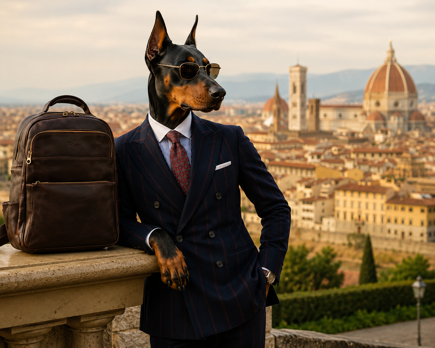 The Roberto - Men's Italian Leather Backpack - City Pack