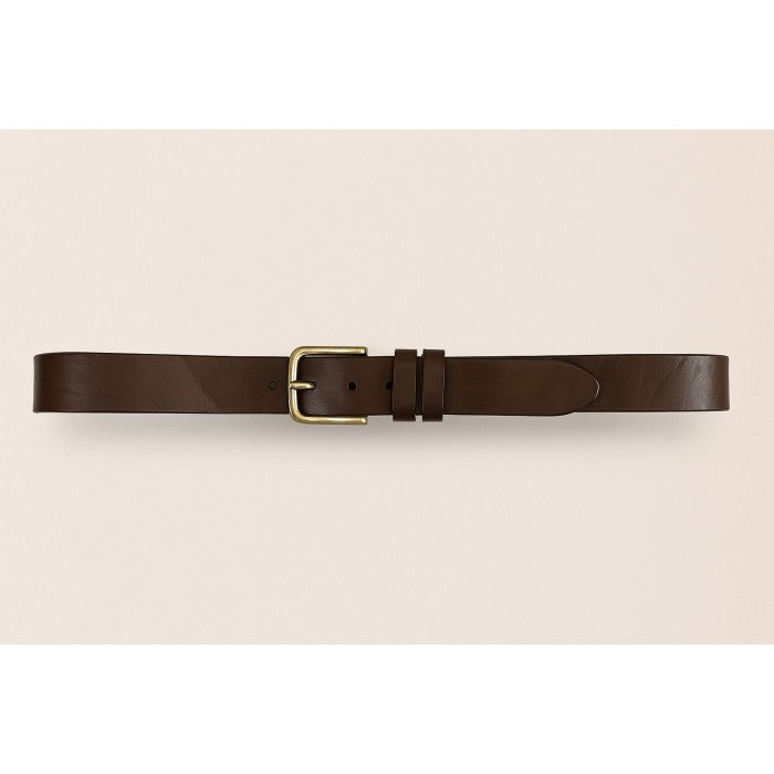 Men's Slimmer Width Handmade Italian Leather Belt with Silver Buckle - Casual to Business Wear - Free shipping from Italy