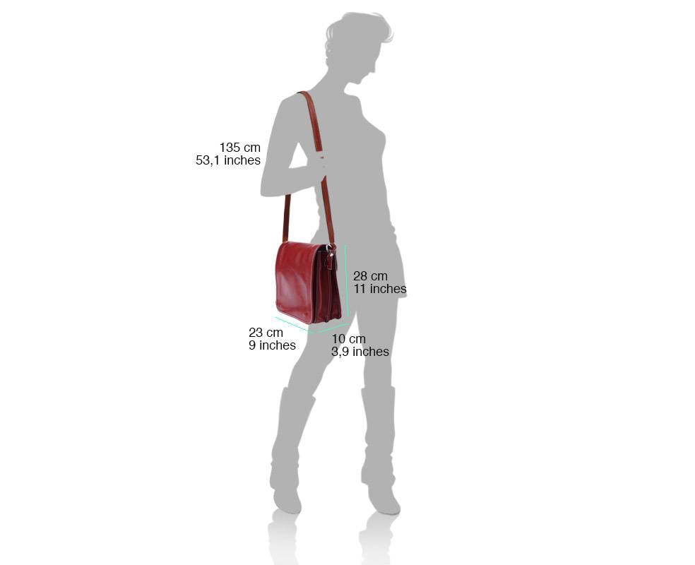 The Sly Slim - Streamlined and Lightweight Smooth Leather Messenger, Business, Day Bag. Handmade in Florence