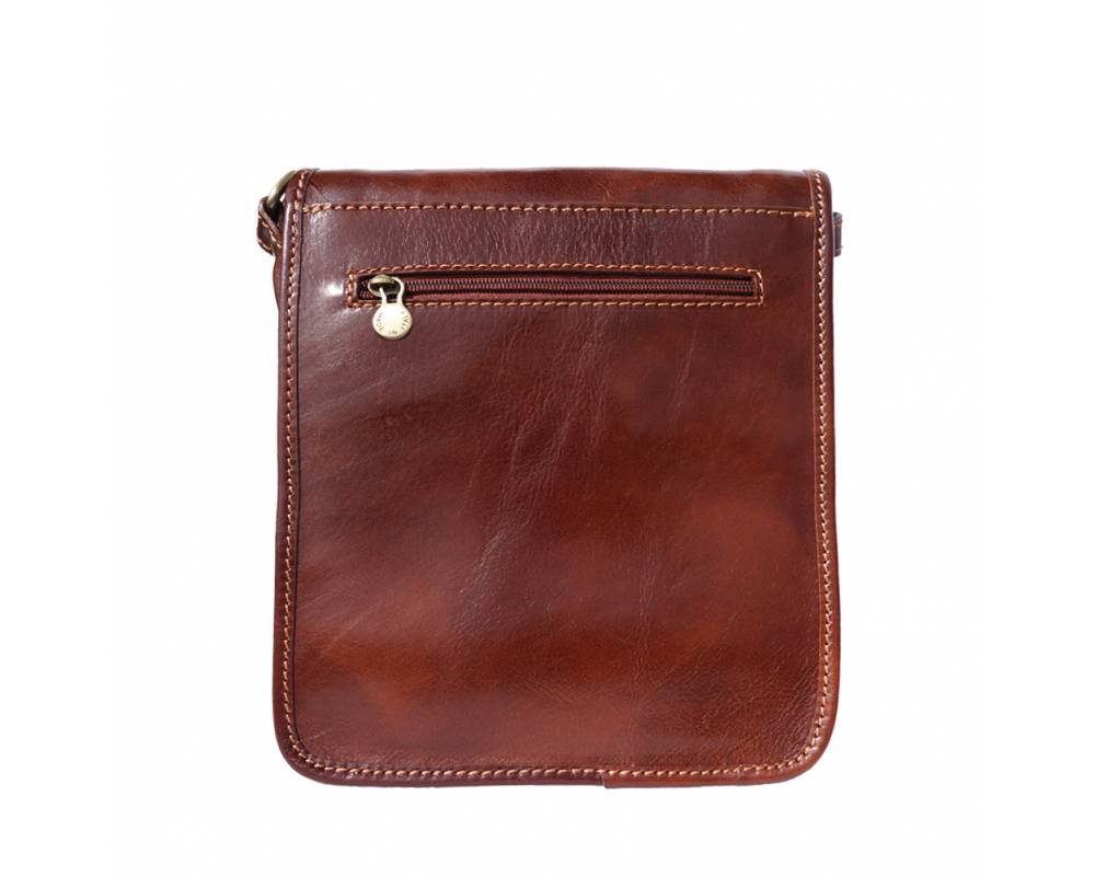 The Sly Slim - Streamlined and Lightweight Smooth Leather Messenger, Business, Day Bag. Handmade in Florence
