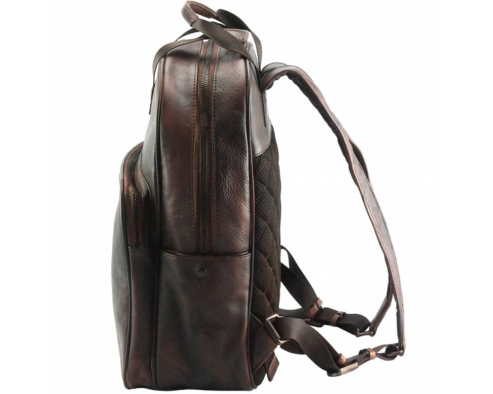 The Roberto - Men's Italian Leather Backpack - City Pack