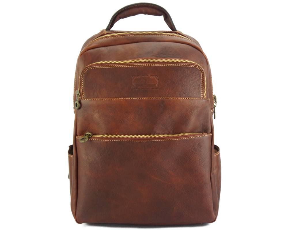 The Roberto - Men's Italian Leather Backpack - City Pack