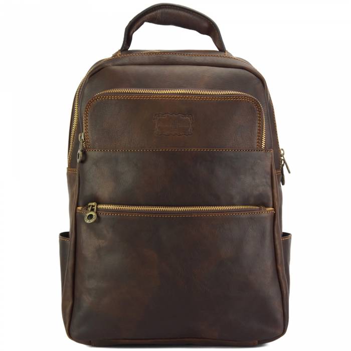 The Roberto - Men's Italian Leather Backpack - City Pack