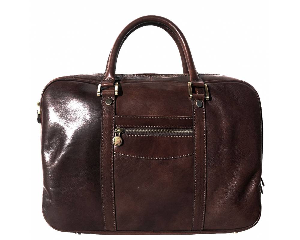 The Paolo Briefcase - Our Finest Hour. Smooth Leather Messenger, Business, Day Bag. Handmade in Florence