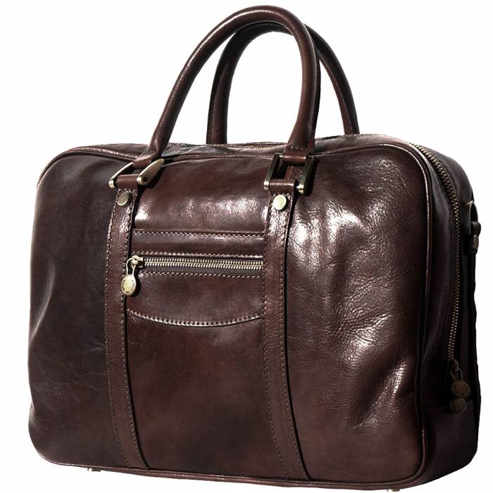 The Paolo Briefcase - Our Finest Hour. Smooth Leather Messenger, Business, Day Bag. Handmade in Florence