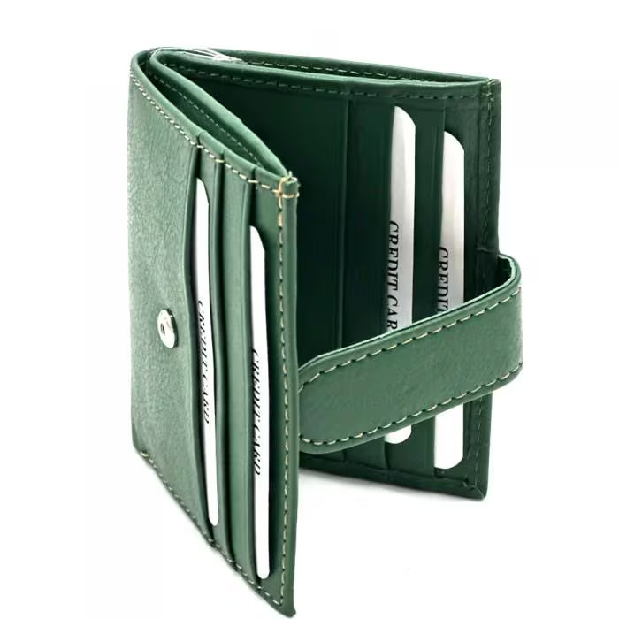 Handmade Italian Leather Compact Wallet, Credit Card Holder, Many Colors
