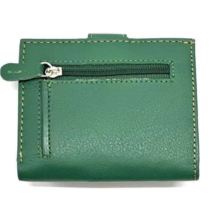 Handmade Italian Leather Compact Wallet, Credit Card Holder, Many Colors