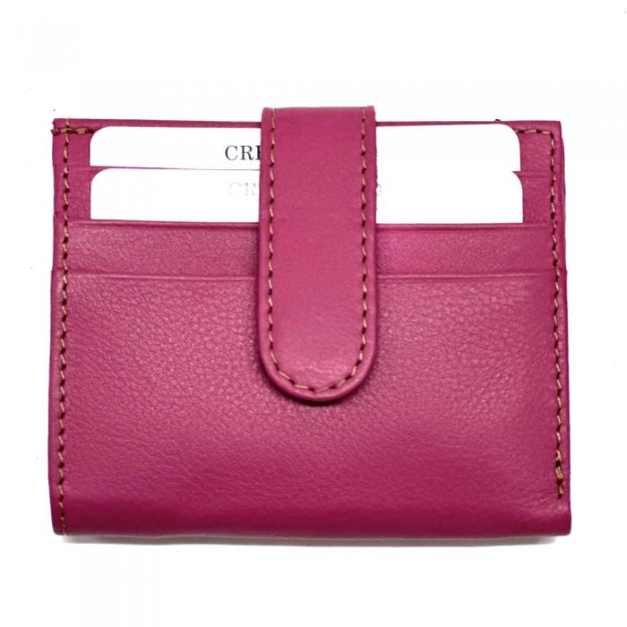 Handmade Italian Leather Compact Wallet, Credit Card Holder, Many Colors