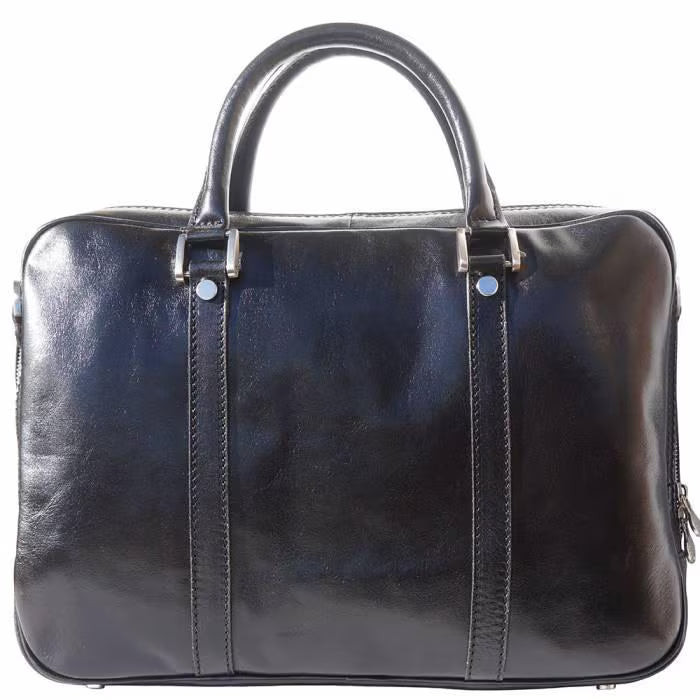 The Paolo Briefcase - Our Finest Hour. Smooth Leather Messenger, Business, Day Bag. Handmade in Florence