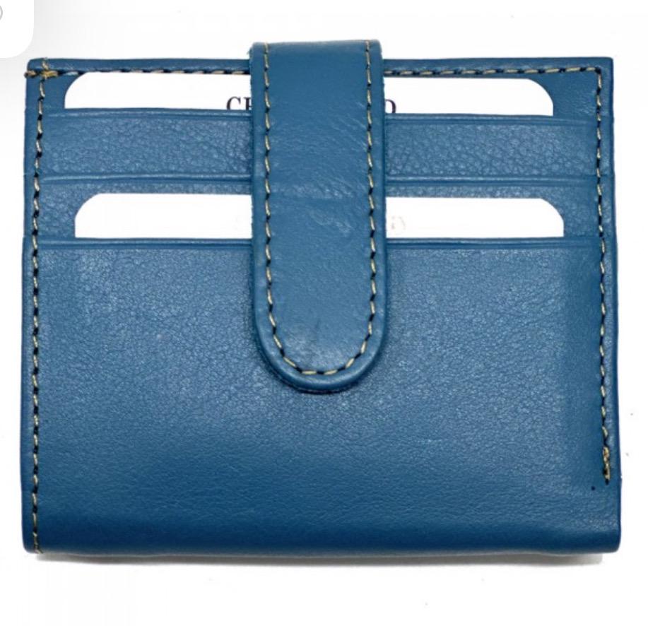 Handmade Italian Leather Compact Wallet, Credit Card Holder, Many Colors
