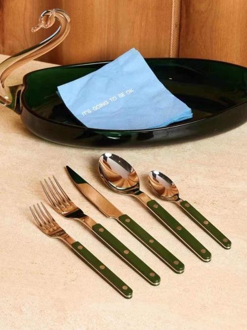 Set Of 10 Pcs French Dopamine Cutlery Flatware - Bistro Style