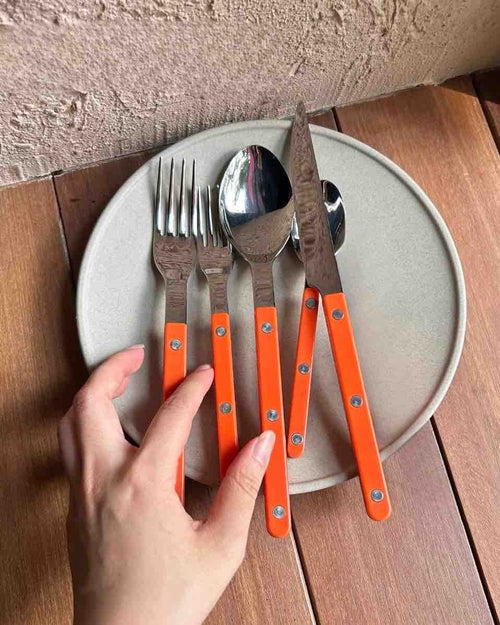 Set Of 10 Pcs French Dopamine Cutlery Flatware - Bistro Style